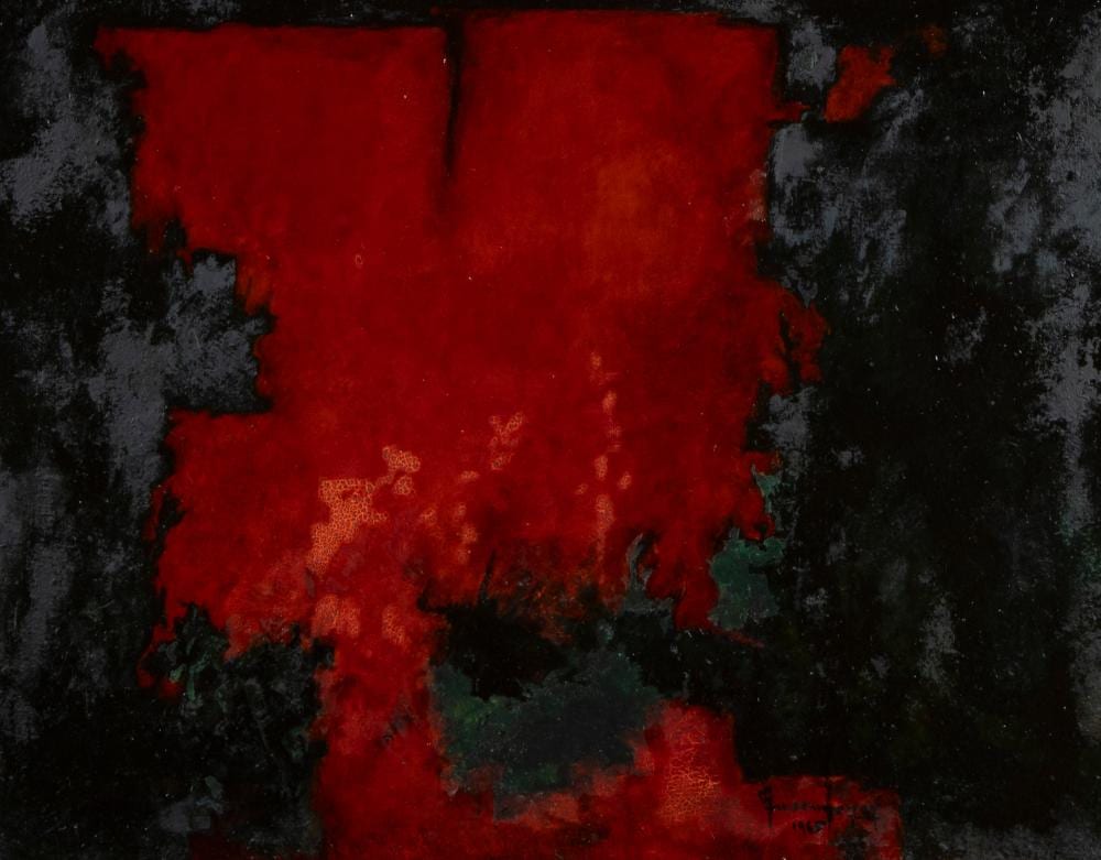 Paul Grusenmeyer comparable auction result: paul grusenmeyer 1930 2006 oil on panel signed and dated 1965