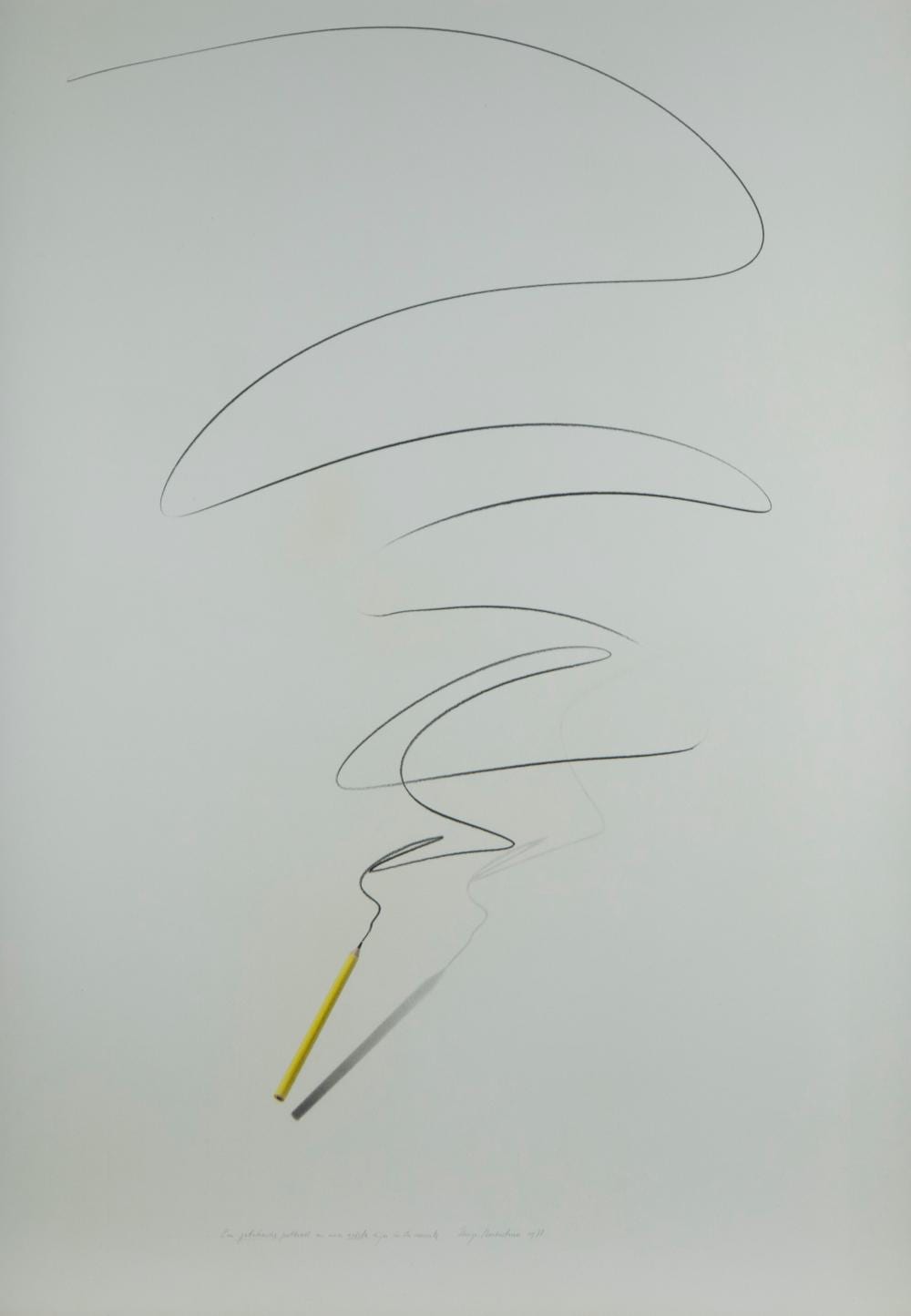 Hugo Duchateau comparable auction result: hugo duchateau 1938 drawing a coloured pencil and a real line in space signed and dated 1978