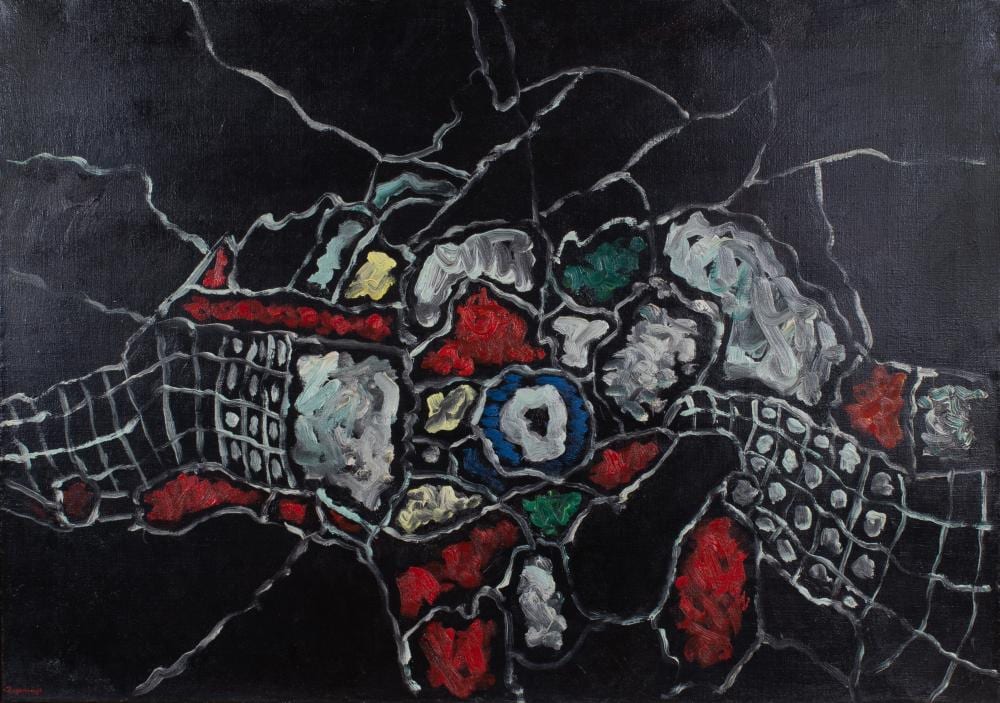 John Cluysenaar comparable auction result: john cluysenaar 1899 1986 oil on canvas composition signed