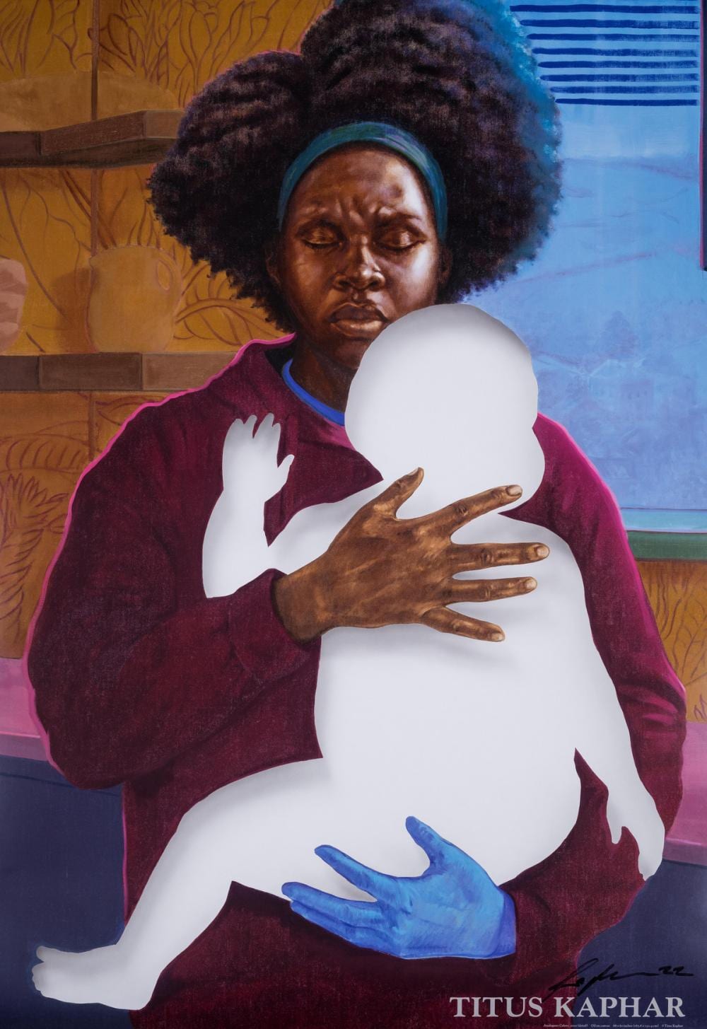 Titus Kaphar comparable auction result: titus kaphar b 1976 analagous colors
