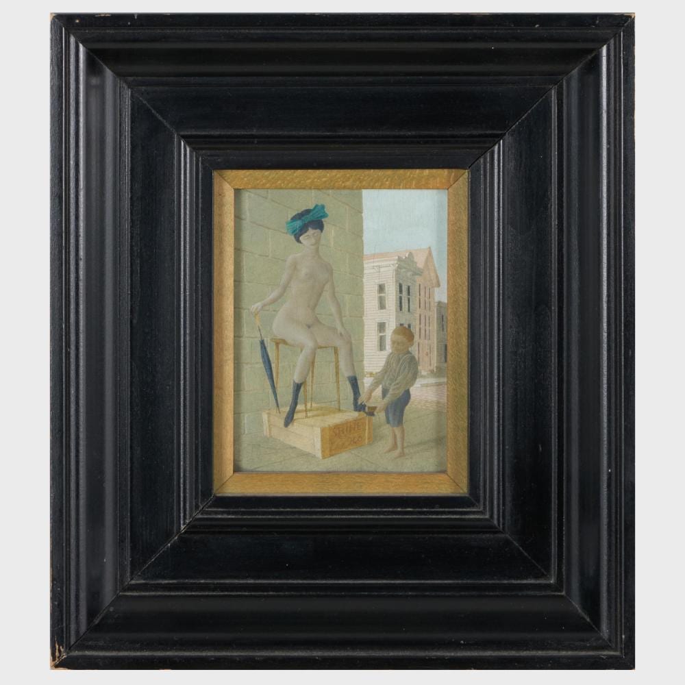 John Wilde comparable auction result: john wilde 1919 2006 lady and the shoeshine boy