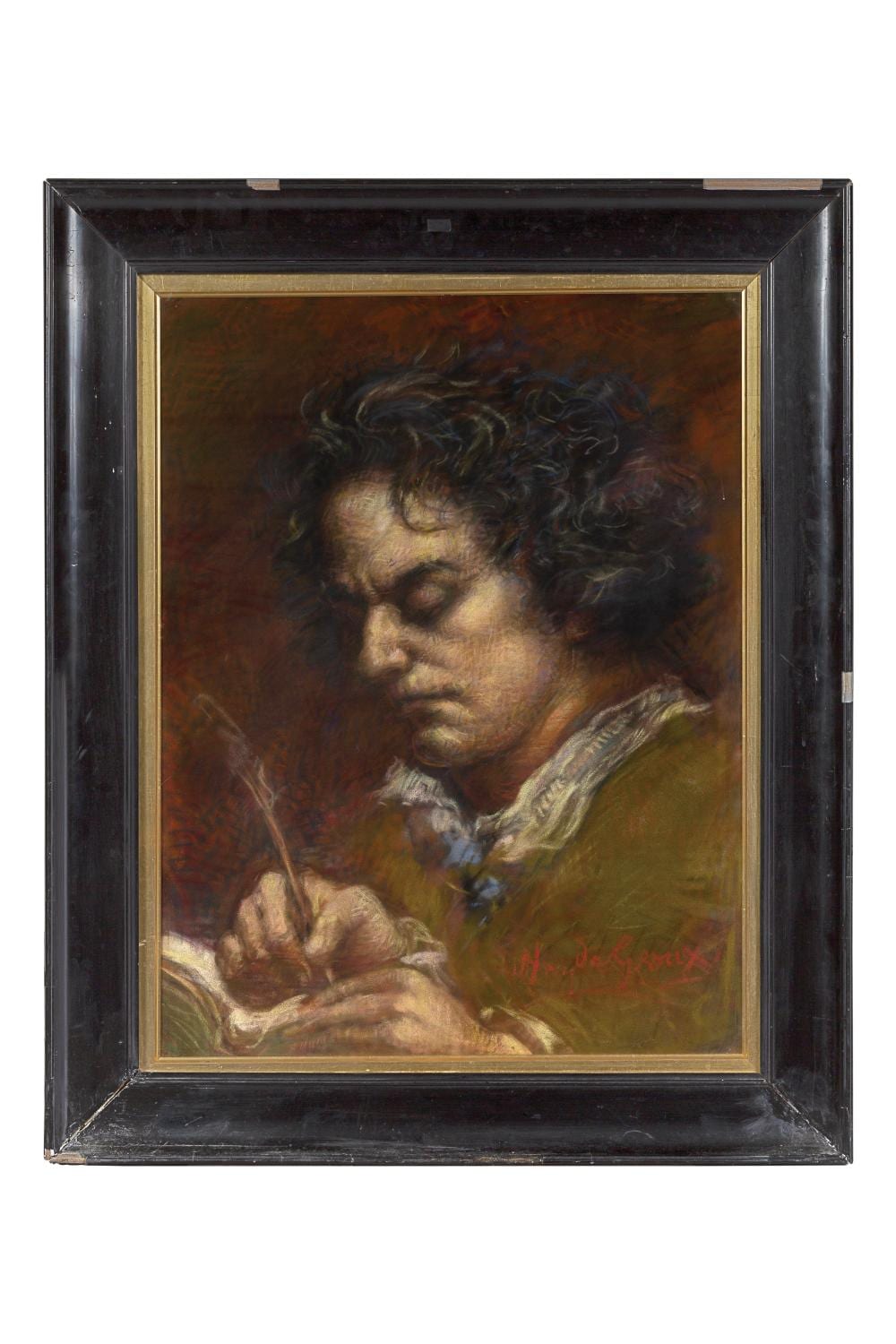 Henry de Groux comparable auction result: henry de groux 1866 1930 ludwig van beethoven la plume