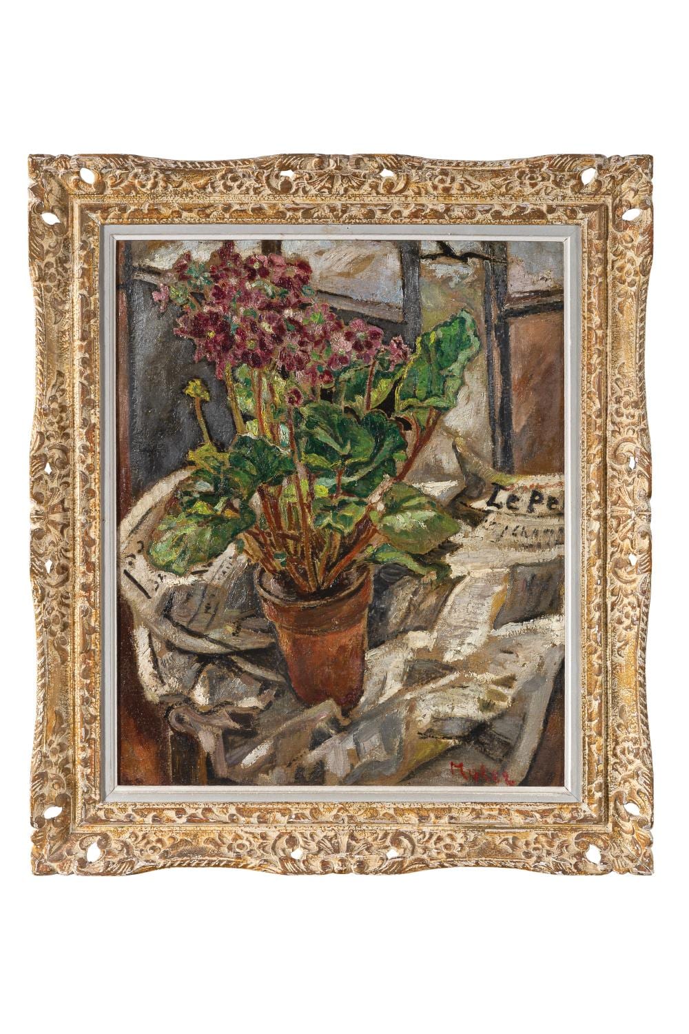 Mela Muter comparable auction result: mela muter 1876 1967 pot de fleurs et journal
