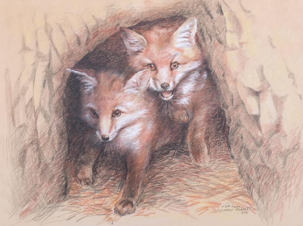 Arthur Spencer Roberts comparable auction result: arthur spencer roberts 1920 1997 foxes colou
