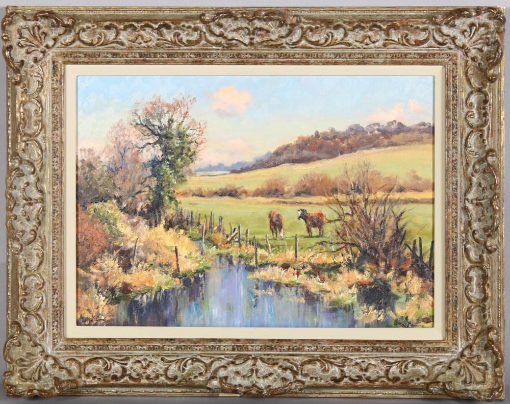 Mervyn Goode comparable auction result: mervyn goode born 1948 ponies beside downland b