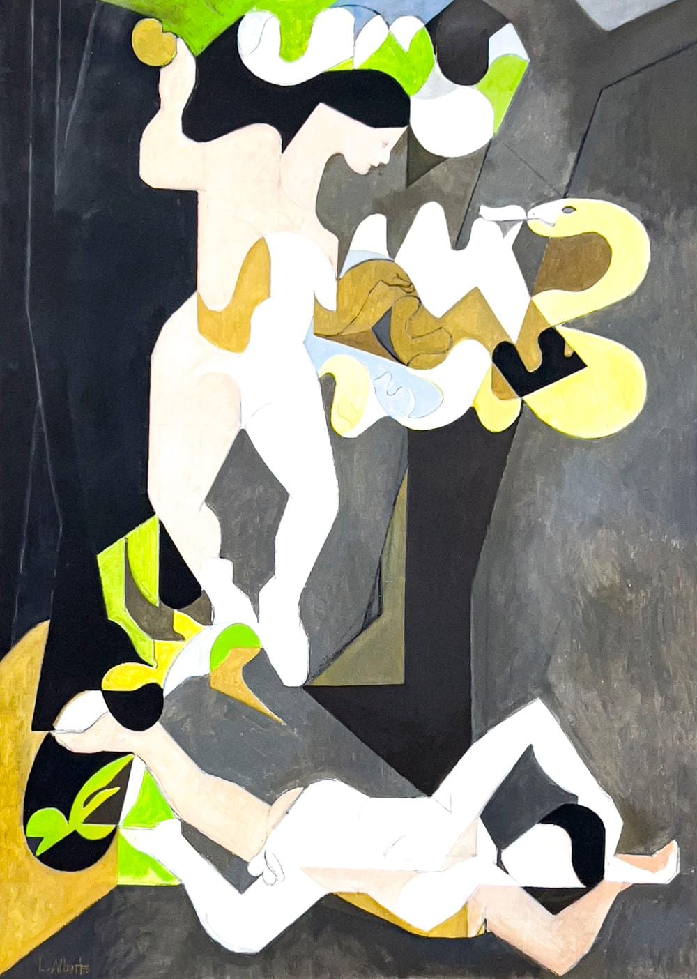 Leonard Alberts comparable auction result: leonard alberts adam and eve with snake