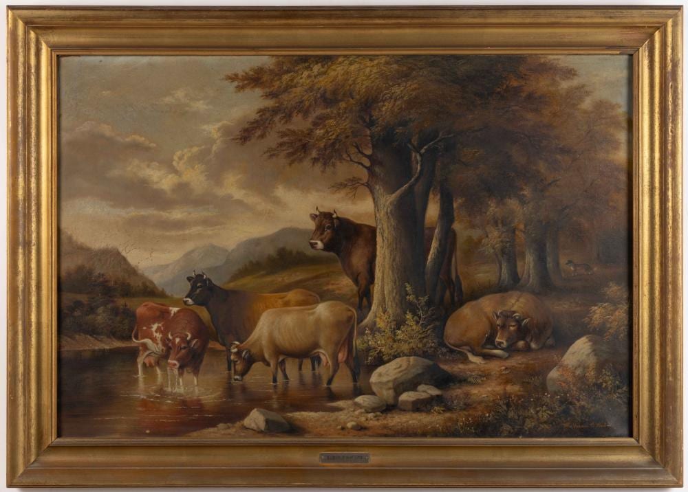 Susan Catherine Moore Waters comparable auction result: susan catherine moore waters american 1823 1900 pastoral landscape painting