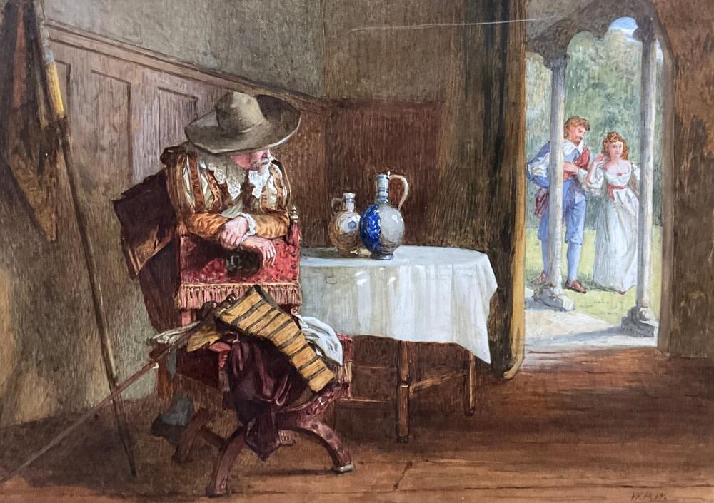 William Harris Weatherhead comparable auction result: william harris weatherhead 1843 1911 the spurned cavalier monogrammed