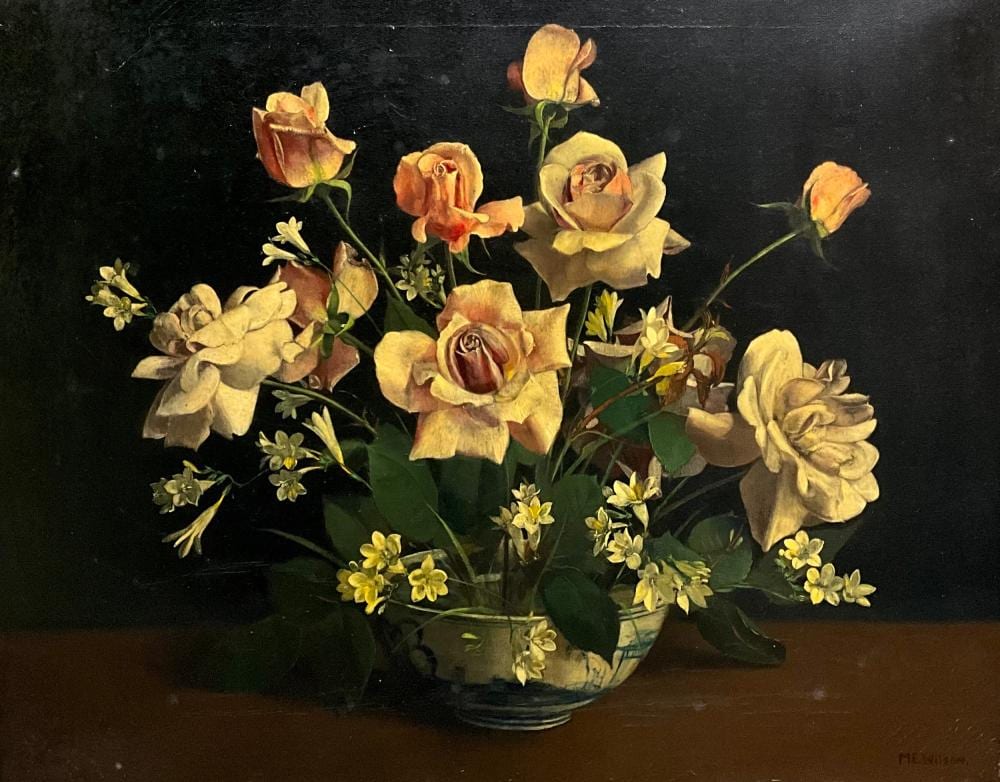 Margaret Evangeline Wilson comparable auction result: margaret evangeline wilson 1890 1977 english garden roses and bell flo