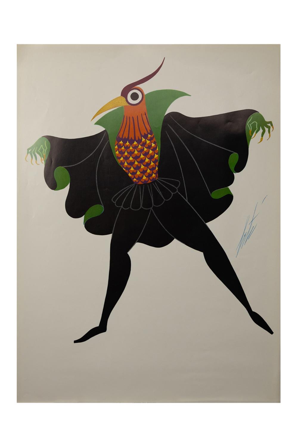 Erté (Romain de Tirtoff): Vogelkostüm sold by Kunstauktionshaus Schlosser, lot 335 — auction record photograph