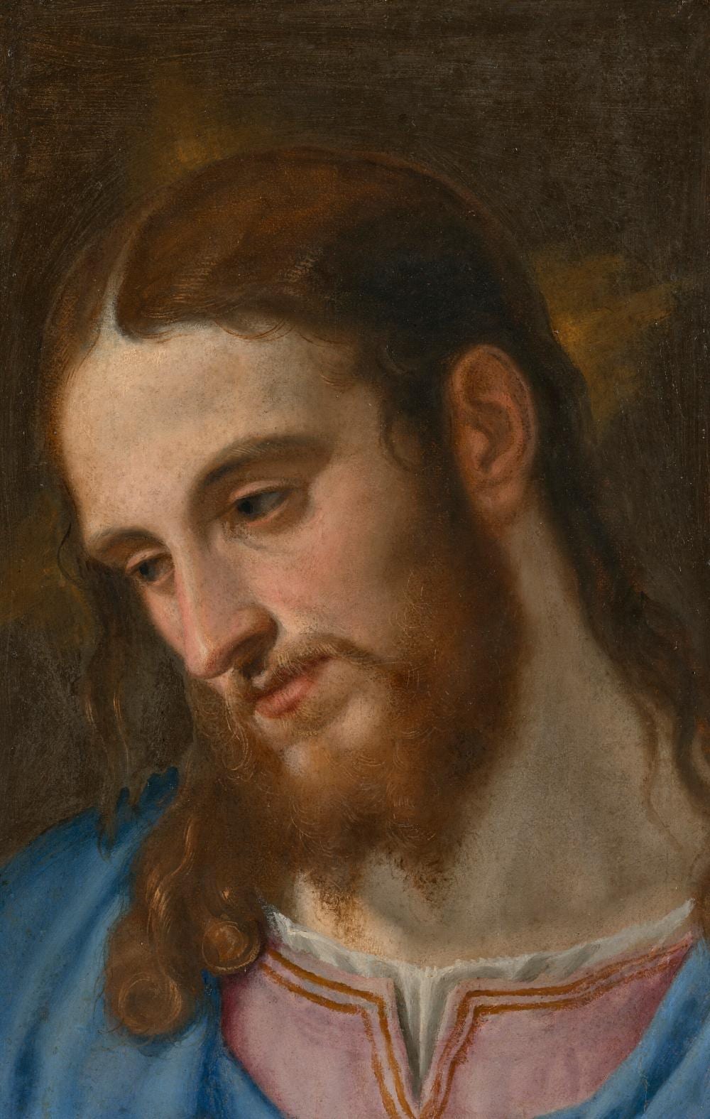 Girolamo Muziano comparable auction result: girolamo muziano brescia 1532 1592 rome study of the head of christ oil