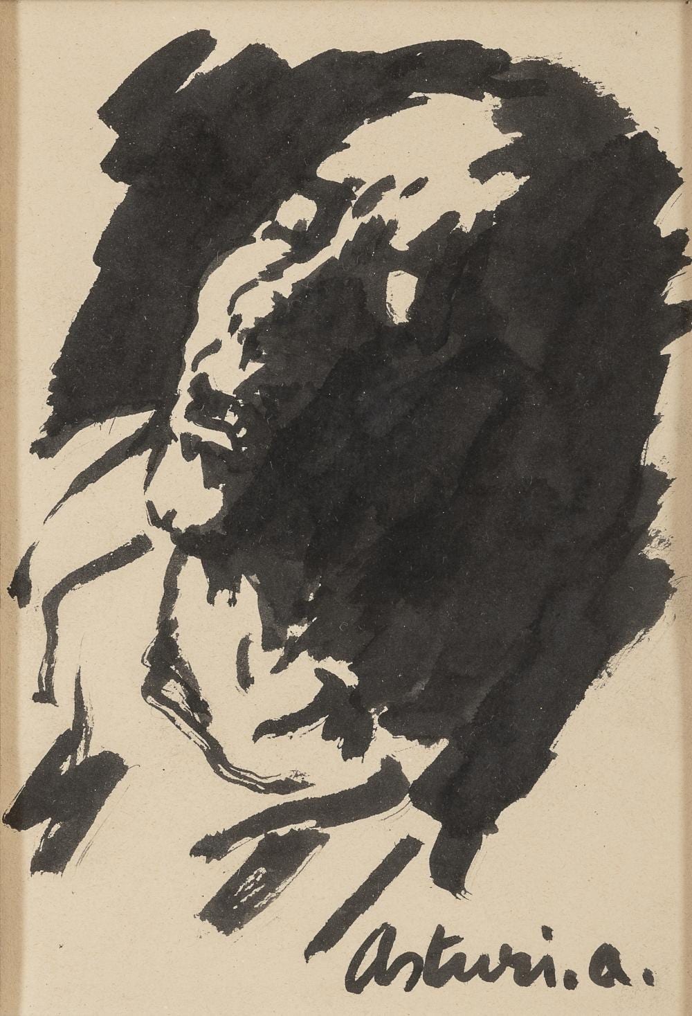 Antonio Asturi comparable auction result: ink drawing by antonio asturi