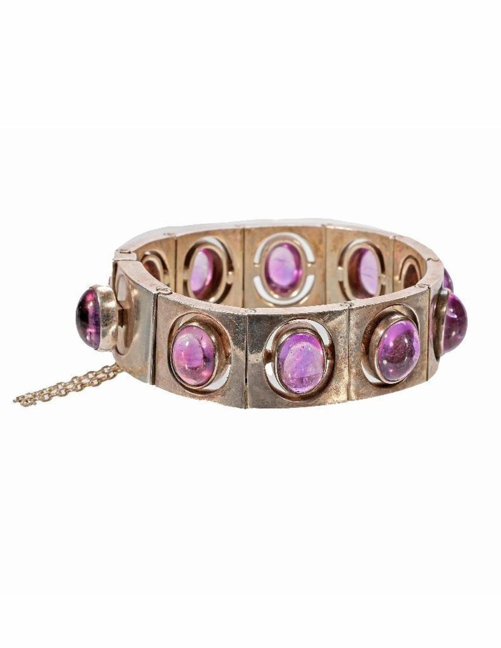 Antonio (1918) Valdivieso comparable auction result: antonio an amethyst and silver bracelet mexico