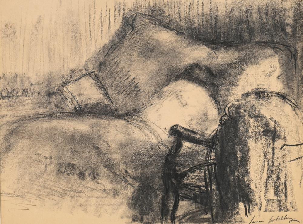 Simon (1913) Goldberg comparable auction result: simon goldberg 1913 1985 personnage lisant au lit