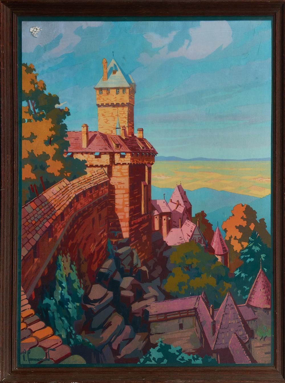 Pierre Commarmond comparable auction result: pierre commarmond european castle print 78 x 58cm