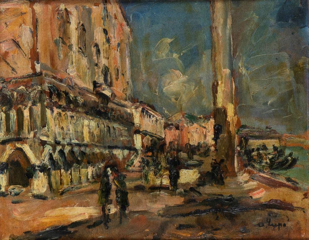 Alessandro Lupo comparable auction result: alessandro lupo torino 1876 1953 piazza san marco in venice