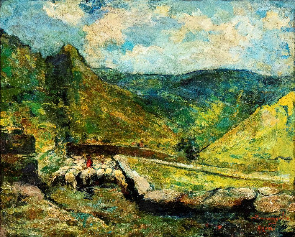 Ermenegildo Agazzi comparable auction result: ermenegildo agazzi mapello 1866 1945 mountain landscape