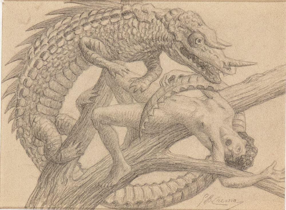 giovanni battista crema ferrara 1883 roma 1964 a monster capturing a lady · Bertolami Fine Art s.r.l. · 2024-12-05 Giovanni Battista Crema comparable auction result: giovanni battista crema ferrara 1883 roma 1964 a monster capturing a lady