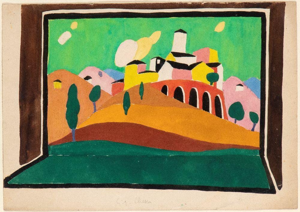 Gigi Chessa comparable auction result: gigi chessa torino 1898 1935 study for theatrical scenography