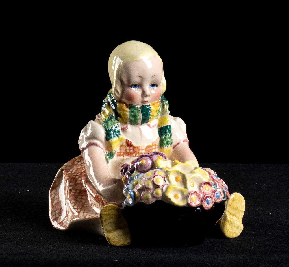 Sandro Vacchetti comparable auction result: sandro vacchetti cuneo 1889 torino 1976 little girl with basket of flowers