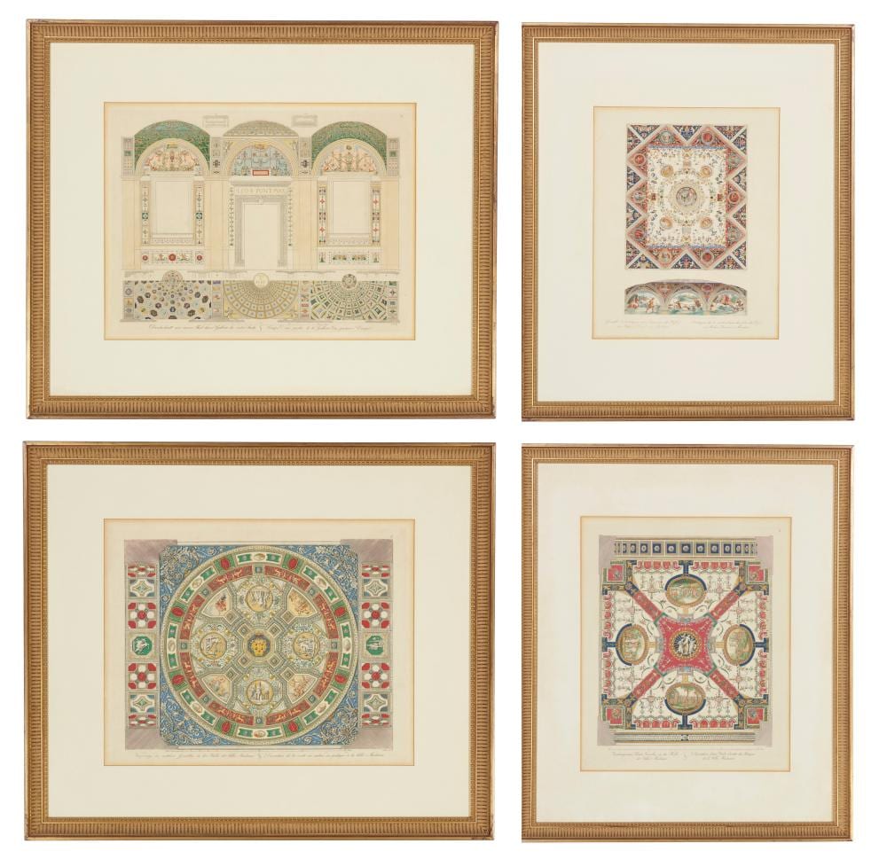 Marco Carloni comparable auction result: marco carloni 1742 1796 a group of four architectural design studies co