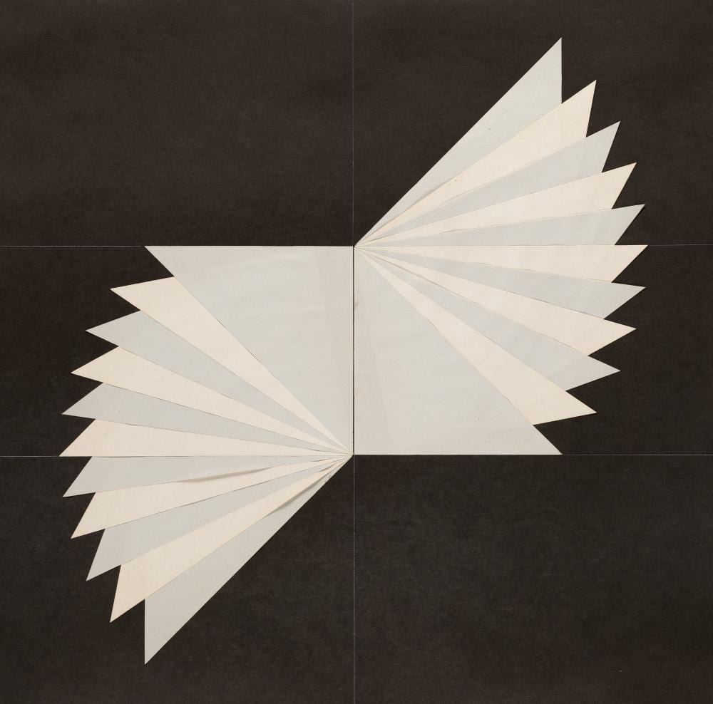 Karl-Heinz Adler comparable auction result: karl heinz adler 1927 remtengr n vogtland dresden 2018 schichtungen mit dreiecken layering with triangles