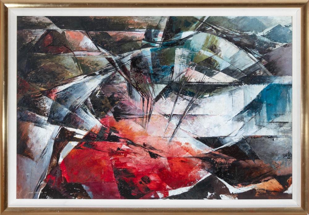 Shay Docking comparable auction result: shay docking 1928 1998 edge of the lake 1959 oil on composition board 91 5 x 137cm frame size 105 x 150cm