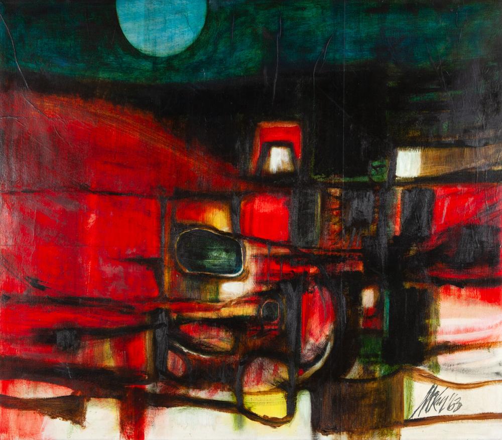 Brian McKay comparable auction result: brian mckay night of the four seasons oil on board