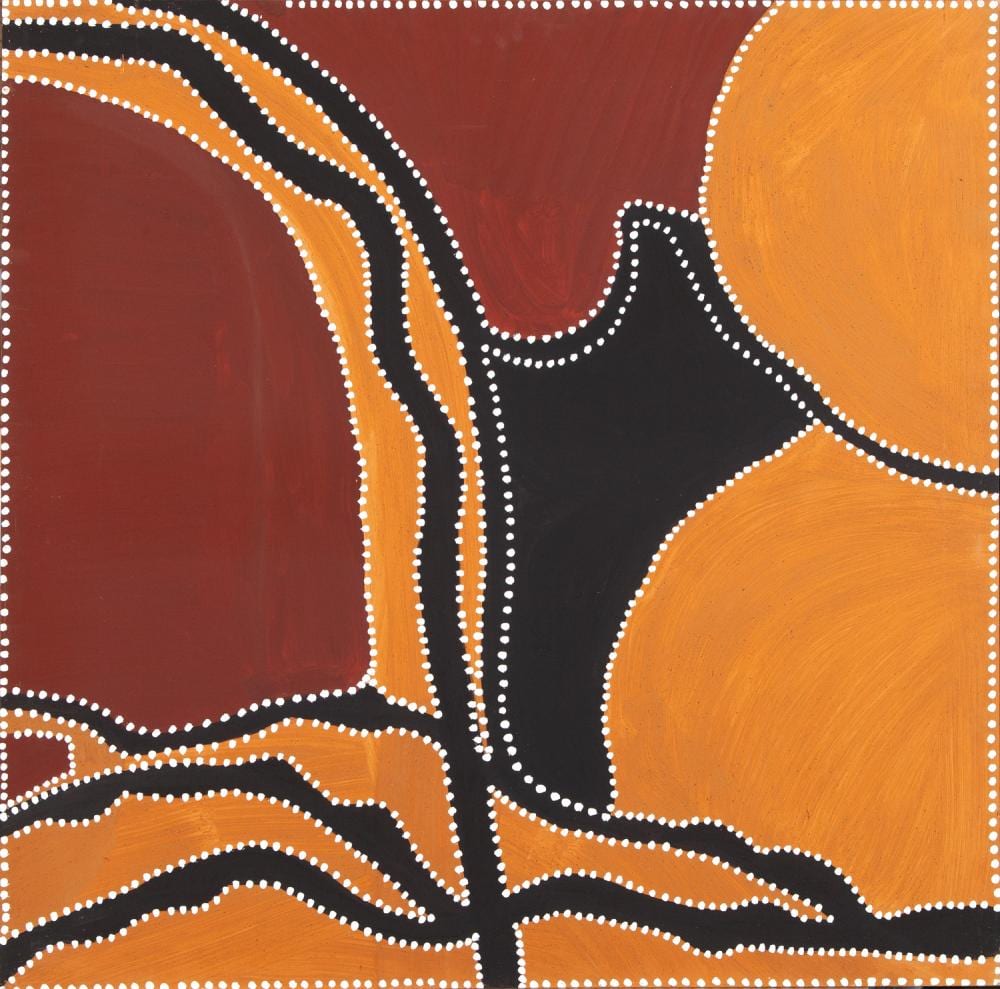Churchill Cann comparable auction result: churchill cann bow river 1998 acrylic and ochres on board