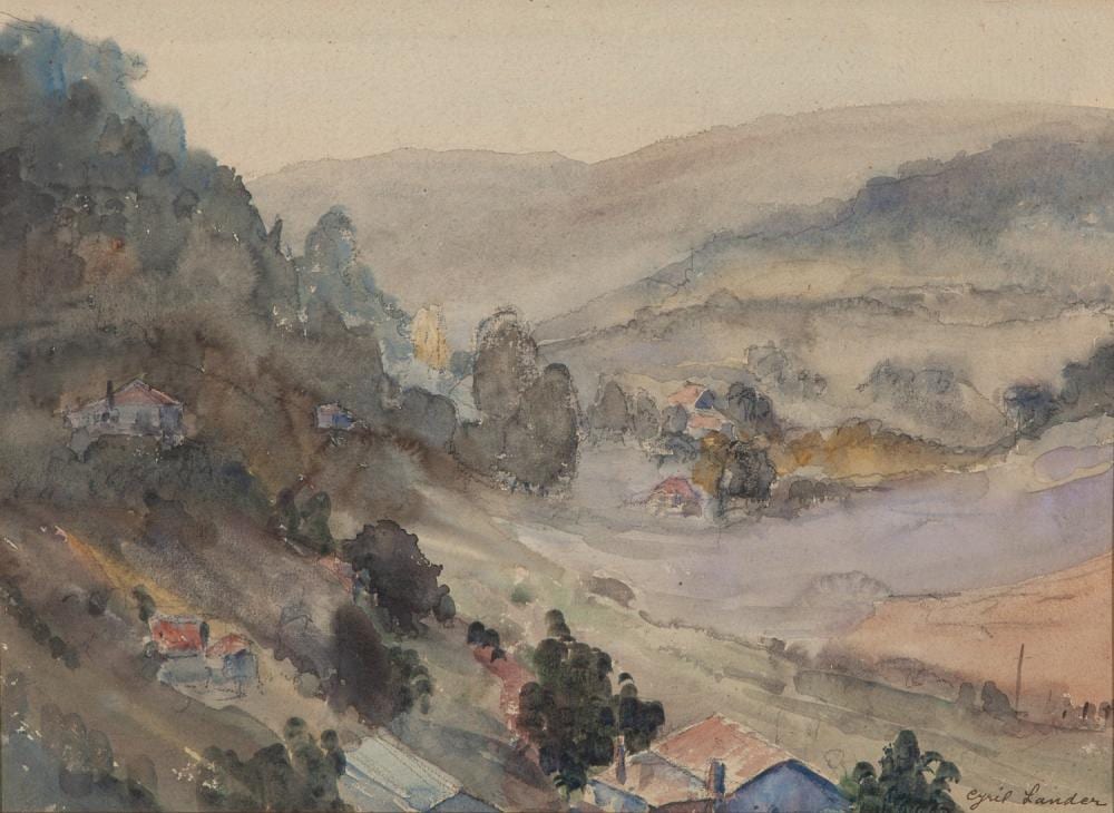 cyril george lander roleystone watercolour · GFL Fine Art · 2024-11-26 Cyril Lander comparable auction result: cyril george lander roleystone watercolour