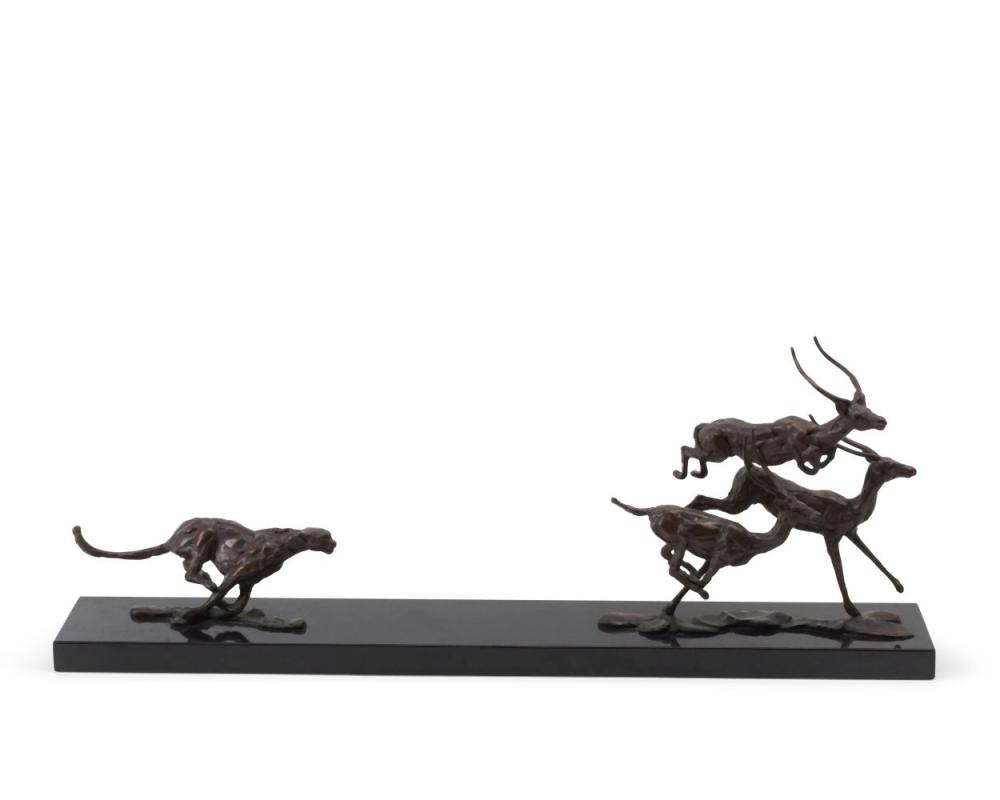 Mark Coreth comparable auction result: mark coreth british born 1958 cheetah and impala 50cm 19 11 16in wide