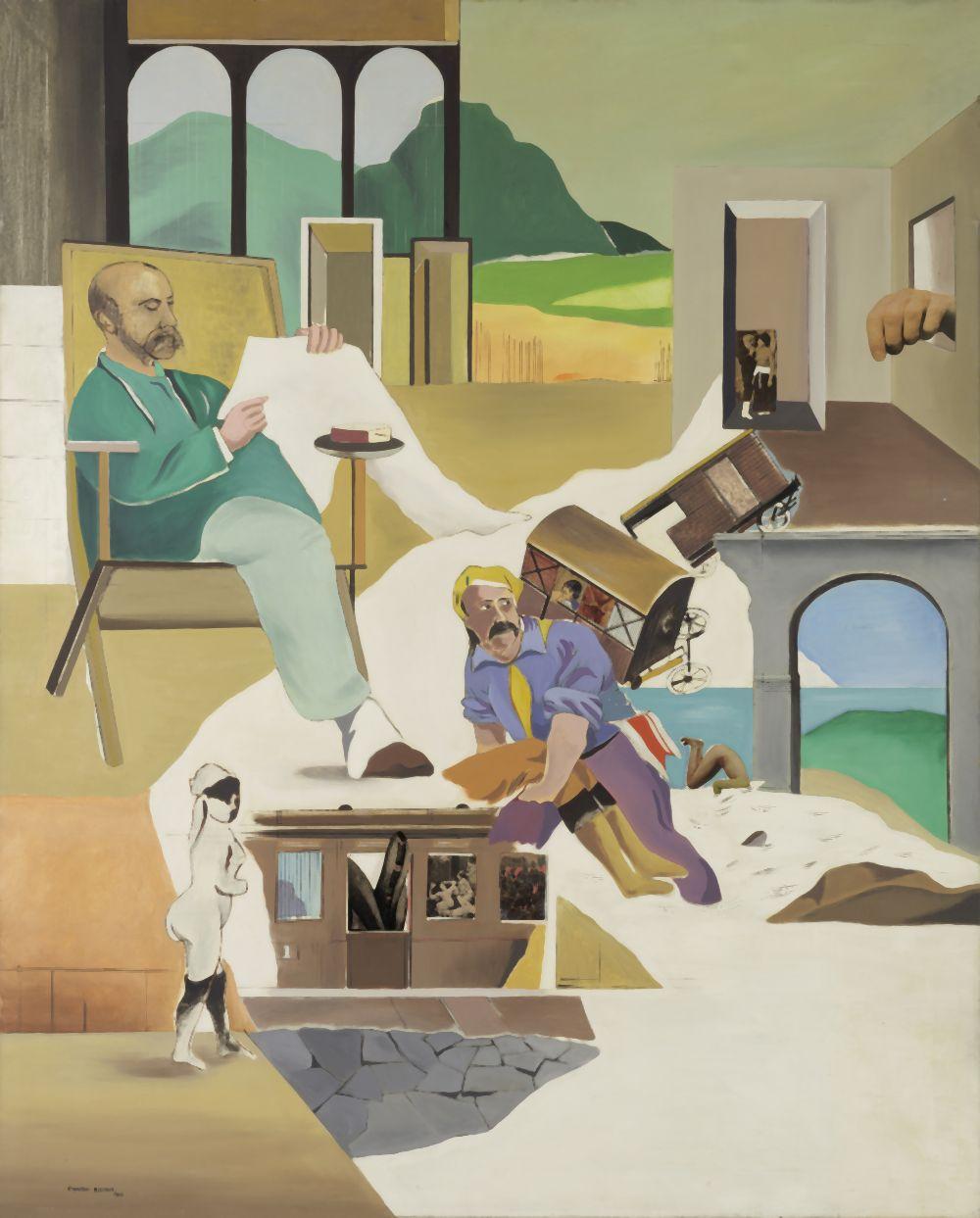 Conroy Maddox comparable auction result: conroy maddox british 1912 2005 sir richard burton unframed