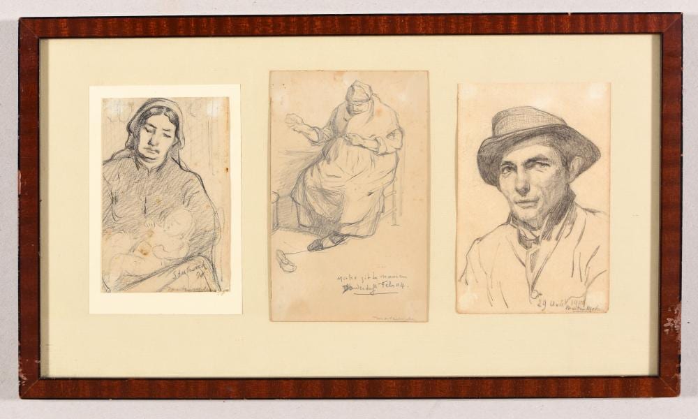 3 drawings · Arenberg Auctions · 2024-12-12 Marten Melsen comparable auction result: 3 drawings