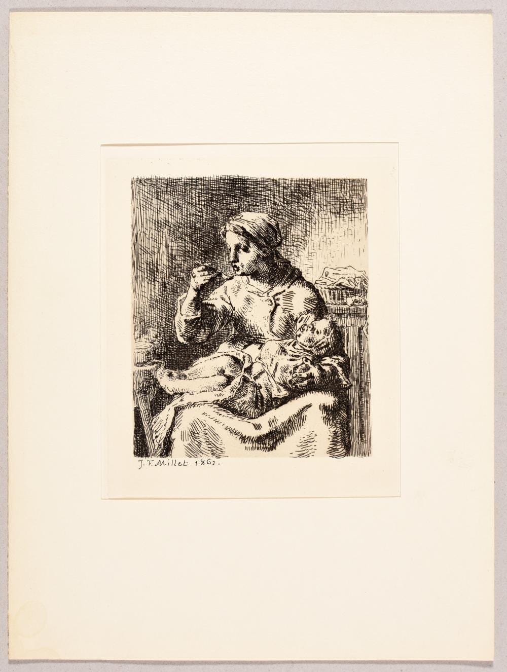 Jean François (1642) Millet comparable auction result: la bouillie