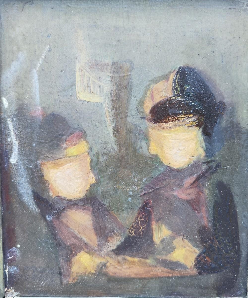 Avraham Goldberg comparable auction result: avraham goldberg 1906 1980 meeting of two women