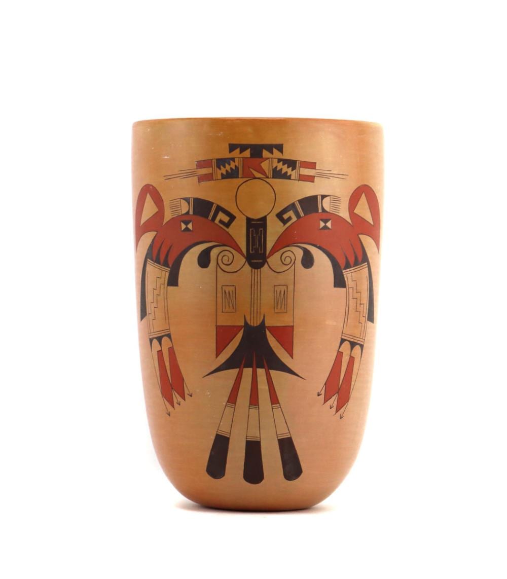 Gloria Kahe comparable auction result: gloria kahe b 1951 hopi polychrome vase c 1992 8 375 x 5 5