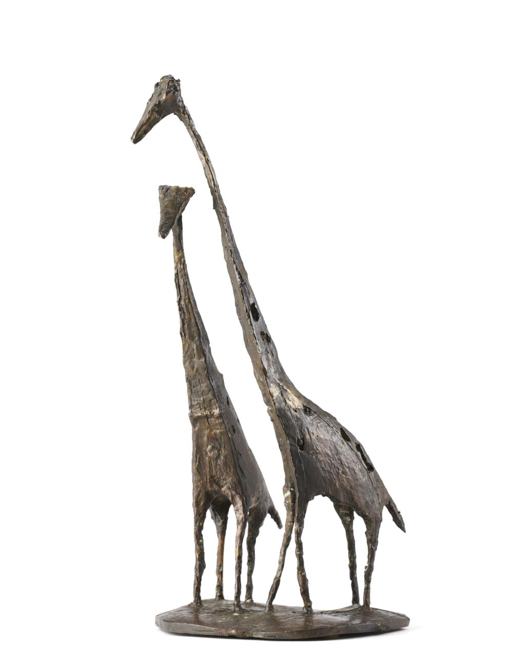 Kenjiro Azuma comparable auction result: kenjiro azuma giraffe 1973 bronze h cm 39 signed and inscribed ubi tu caia ego caius at the base provenance private collection milan