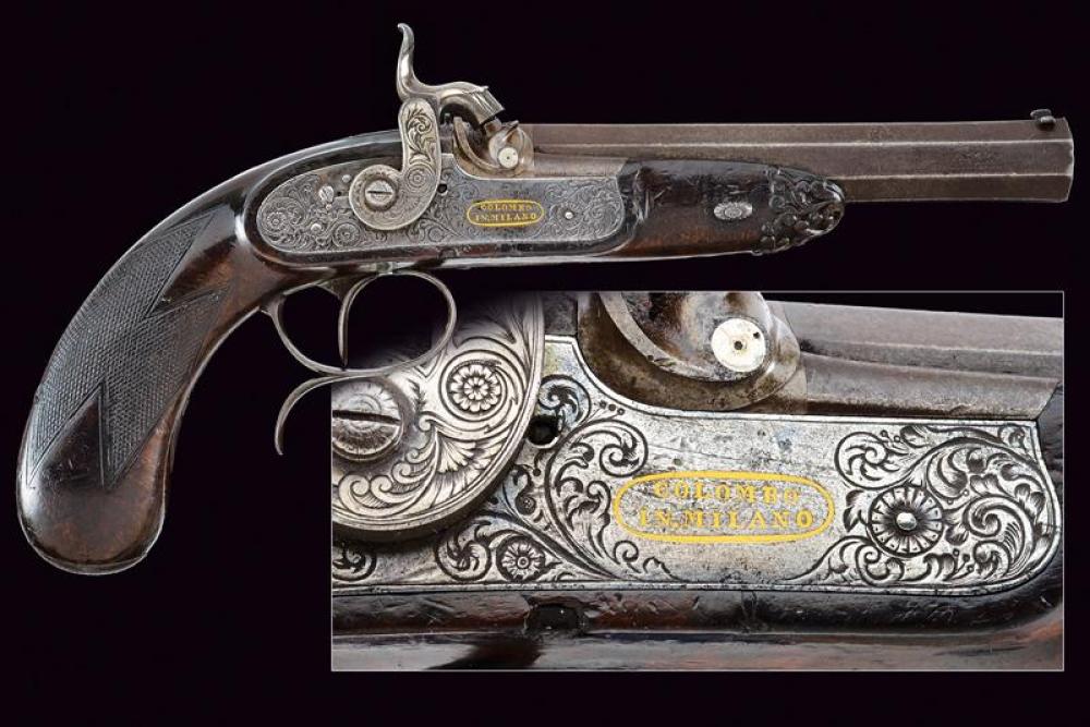 Marco Carna' comparable auction result: a percussion pistol by colombo