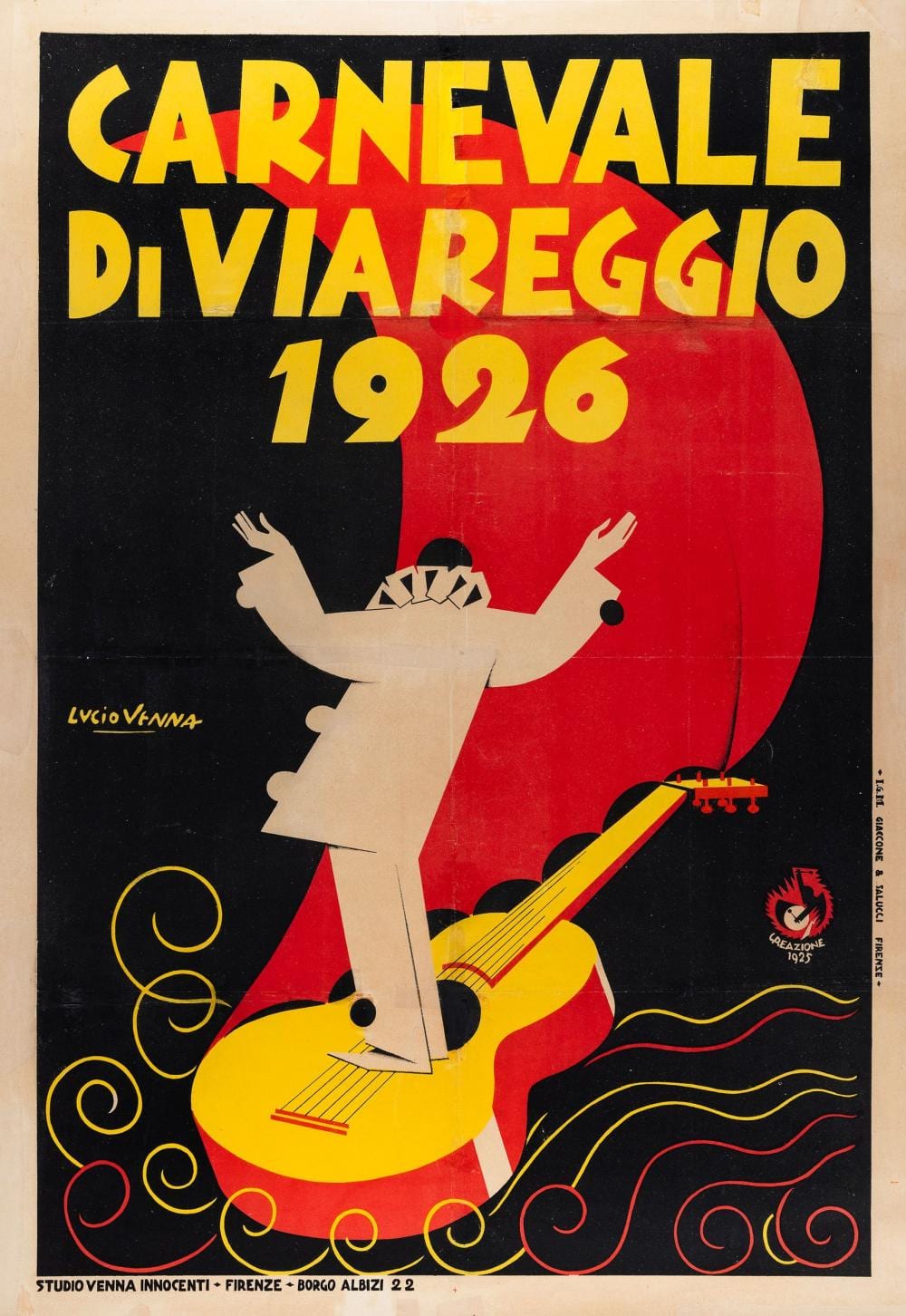 Lucio Venna comparable auction result: lucio venna giuseppe landsmann carnevale di viareggio 1926