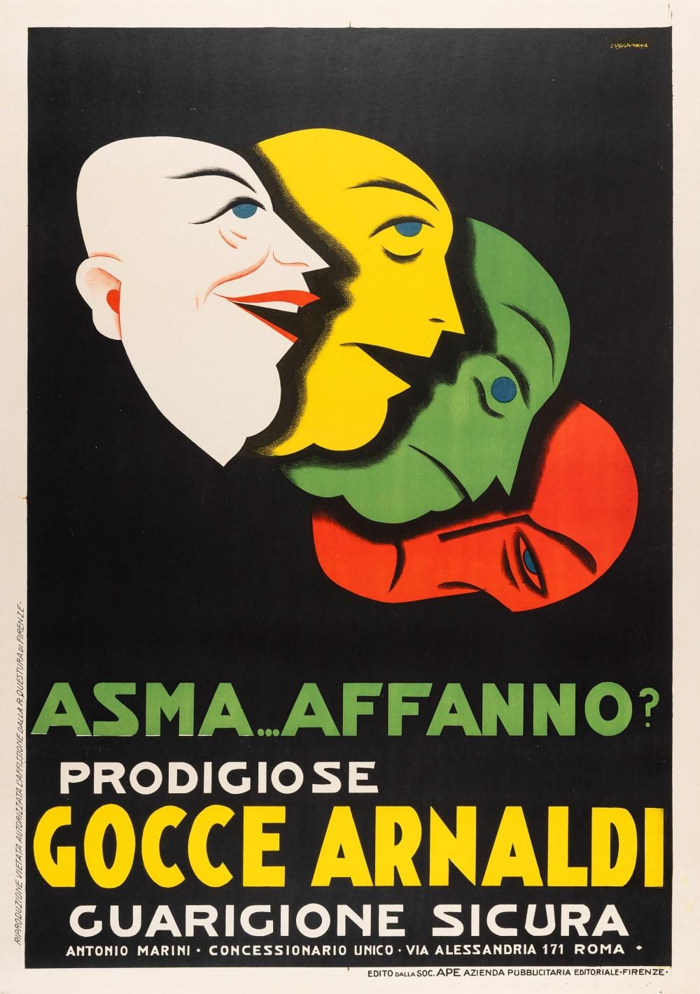 Lucio Venna comparable auction result: lucio venna giuseppe landsmann gocce arnaldi