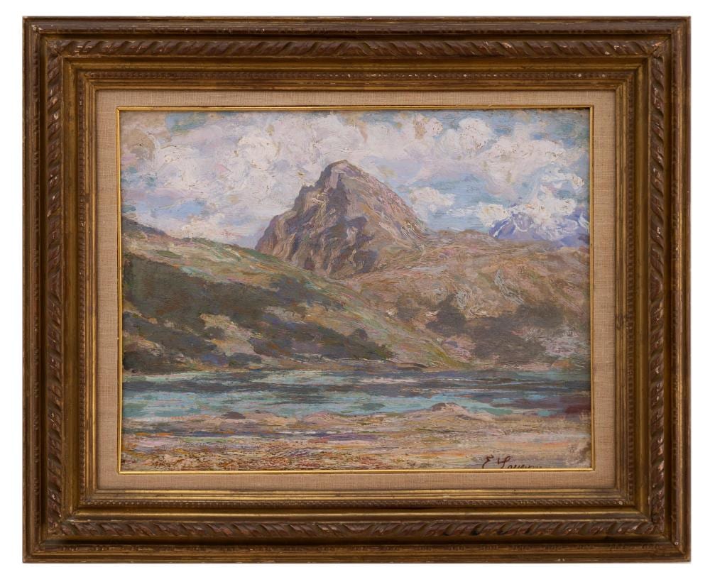 Emilio Longoni comparable auction result: emilio longoni lago alpino nubi sul bernina