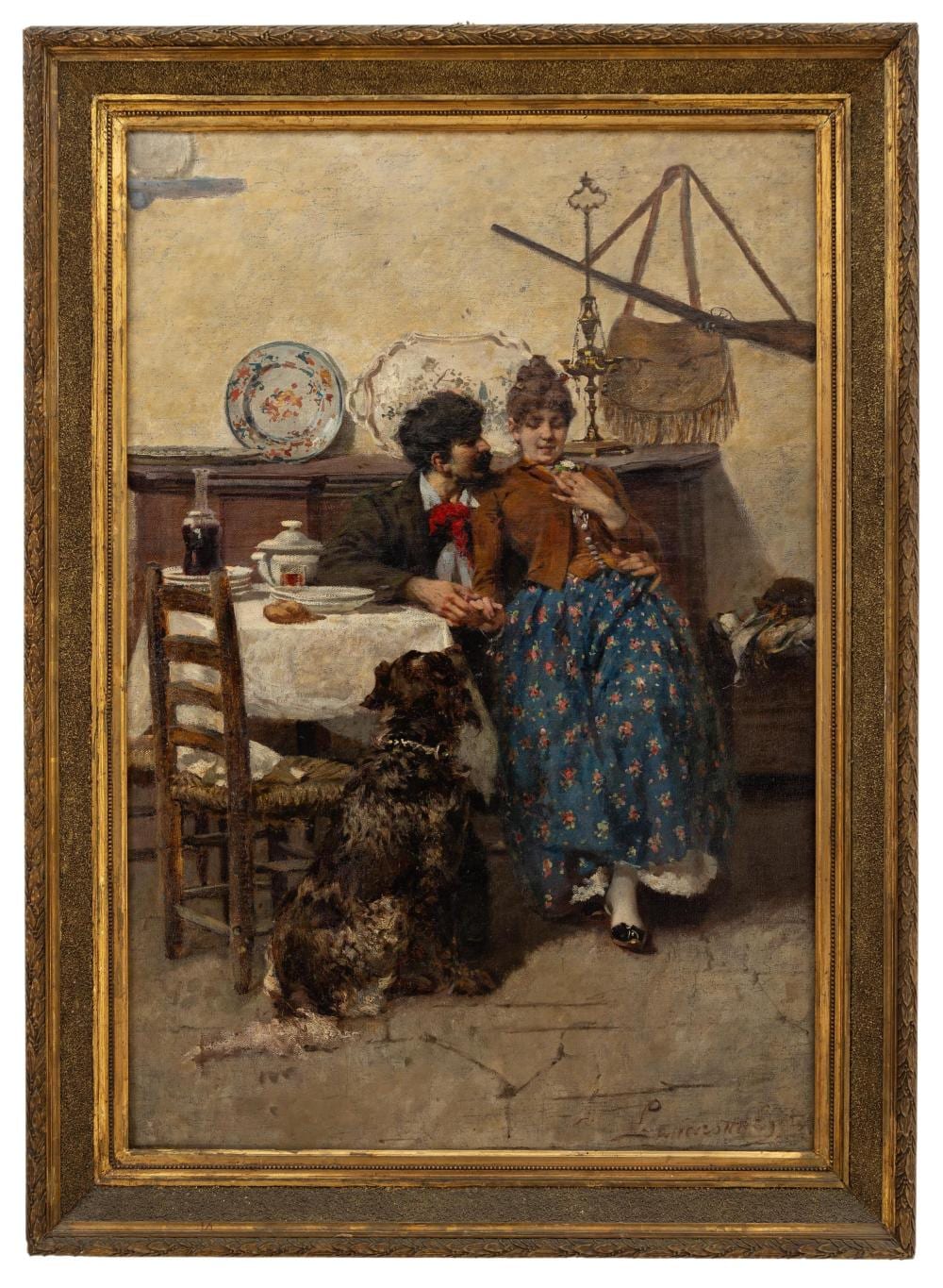 Egisto Lancerotto comparable auction result: egisto lancerotto corteggiamento