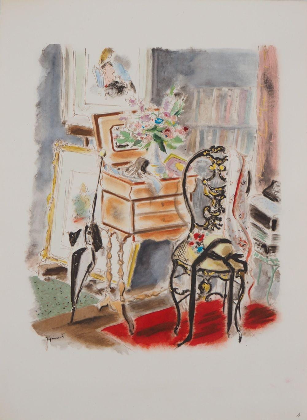 andr dignimont the table with the bouquet 1946 · TGP Auction · 2024-11-27 André Dignimont comparable auction result: andr dignimont the table with the bouquet 1946