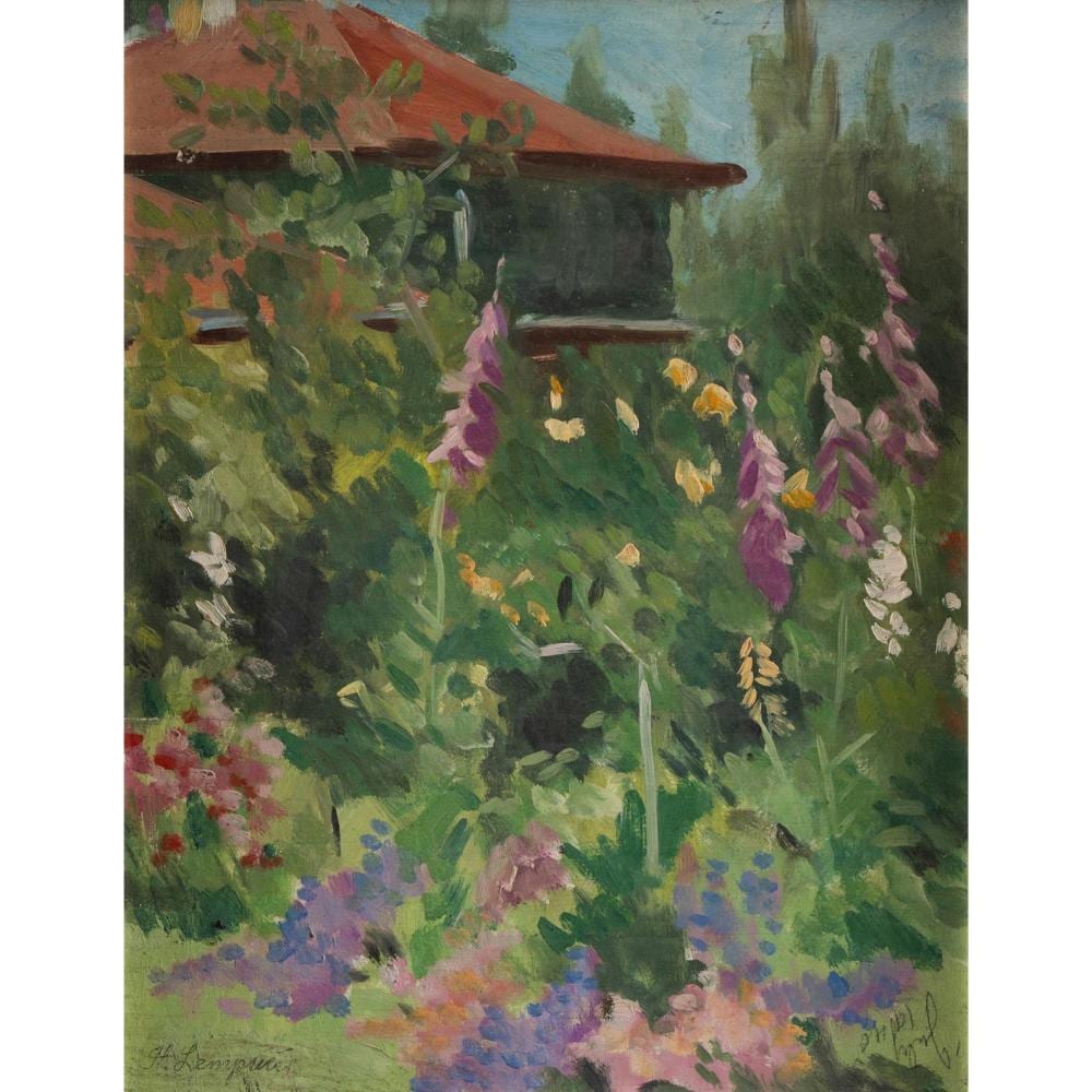 Helen Lempriere comparable auction result: helen lempriere 1907 1991 house with red roof lilydale 1940 oil on board 41 x 32cm 49 5 x 40cm framed