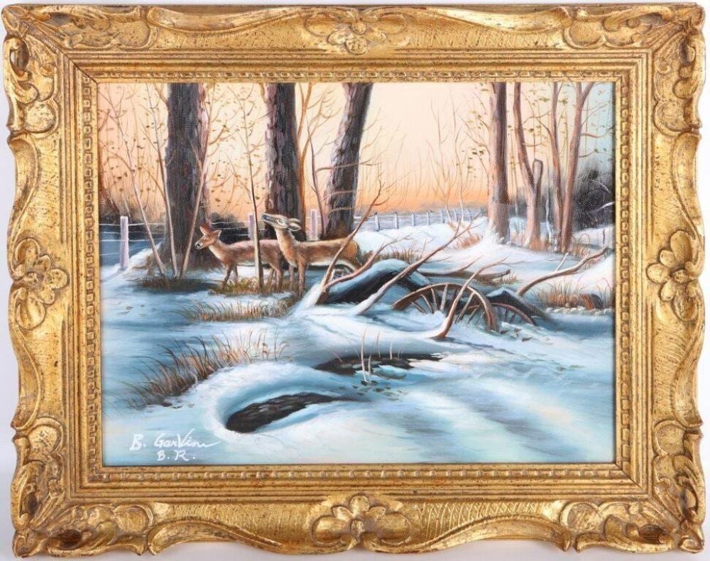barbara garvin original deer painting after · Florida Estate Sales Inc. · 2024-12-28 Barbara Garvin comparable auction result: barbara garvin original deer painting after