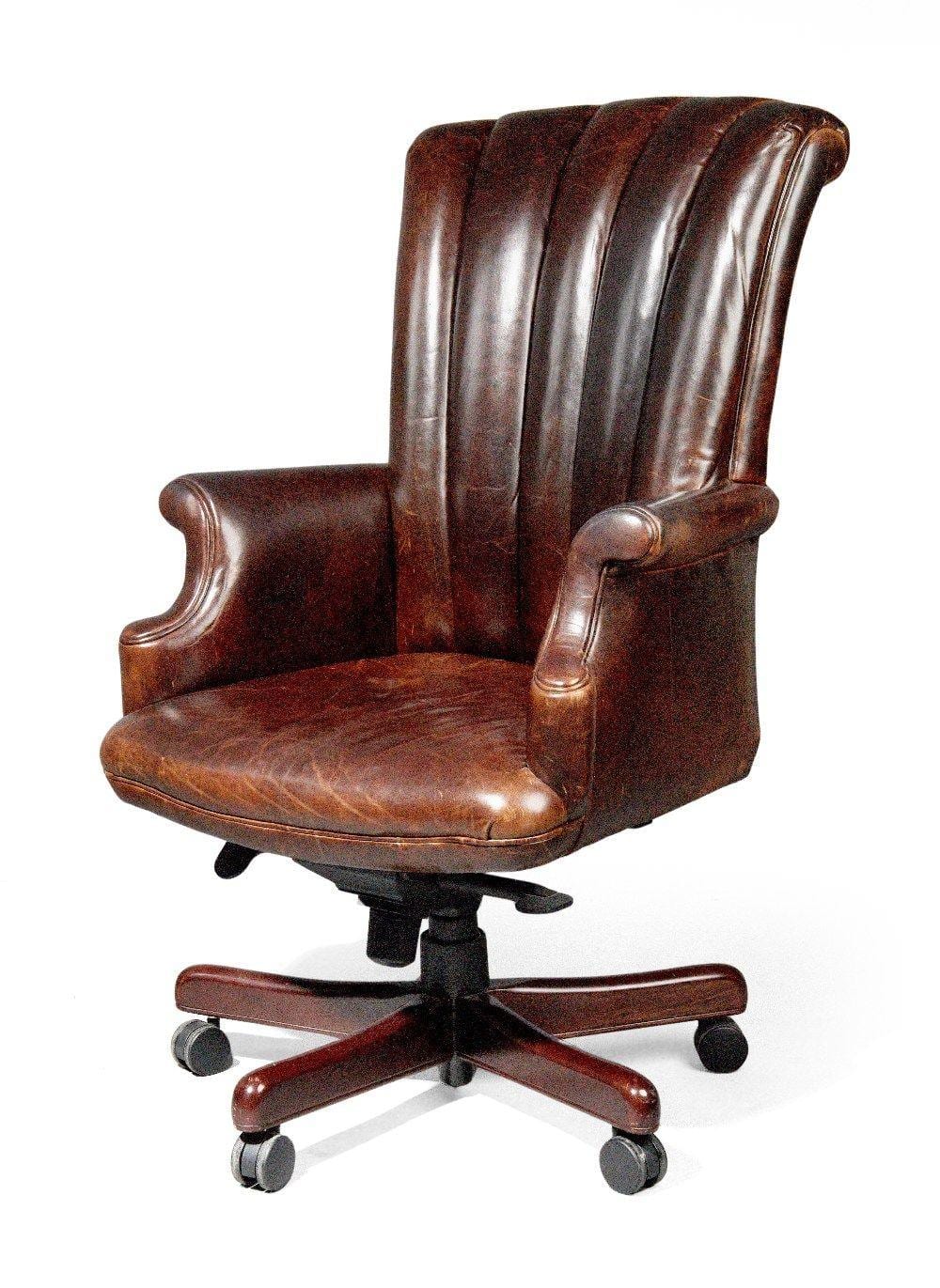 A. Moore comparable auction result: a modern hancock and moore brown leather desk chai