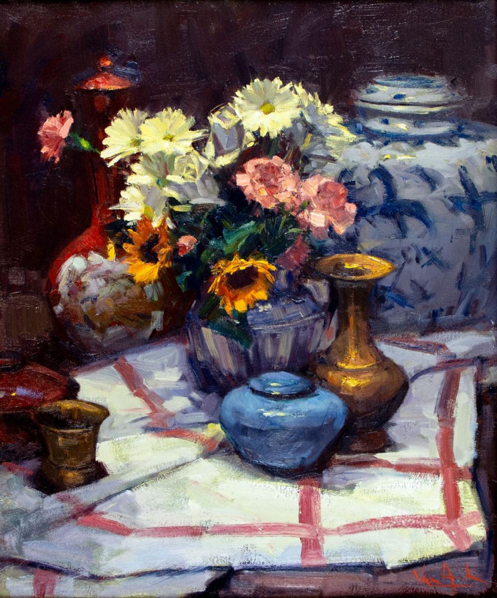 George Van Hook comparable auction result: george van hook ny b 1954 oil painting