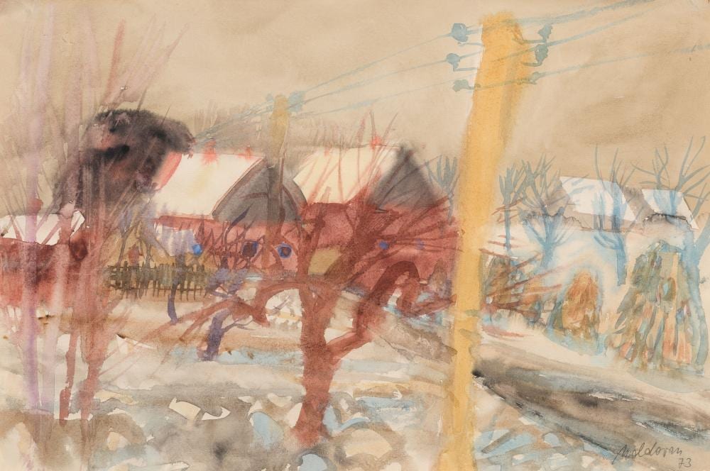 kurt moldovan village landscape · Im Kinsky · 2024-12-03 Kurt Moldovan comparable auction result: kurt moldovan village landscape