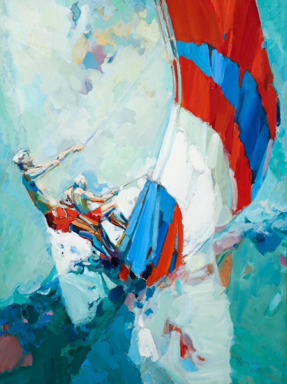 irving rosenzweig 1981 painting high speed sail racing · Concept Art Gallery · 2024-12-07 Irving Rosenzweig comparable auction result: irving rosenzweig 1981 painting high speed sail racing