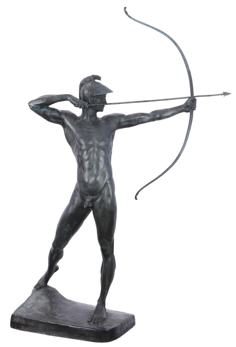 Ernst Moritz Geyger comparable auction result: ernst moritz geyger 1861 1941 large bronze archer h 105 cm